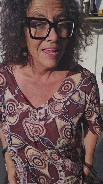 TCD Tranquil Dress - Chocolate Ruby Swirls
