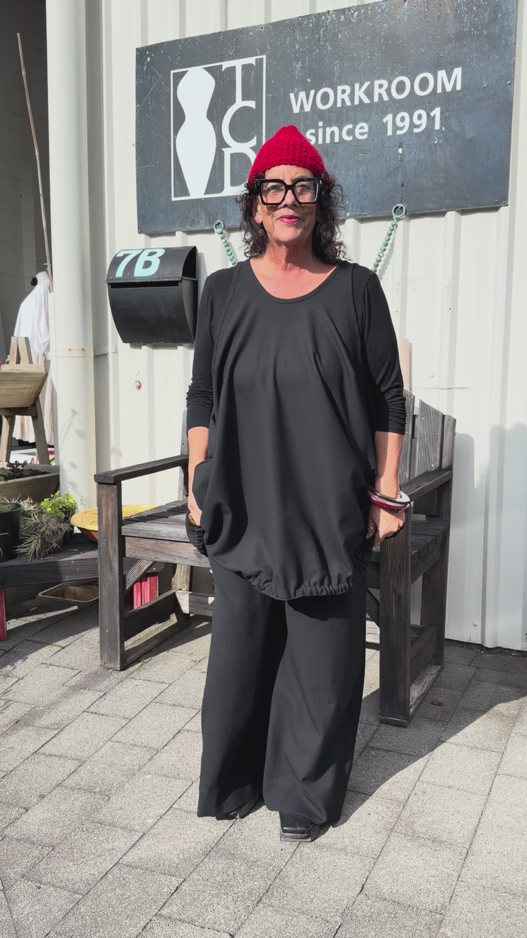 TCD Sadie Pants - Black Wool