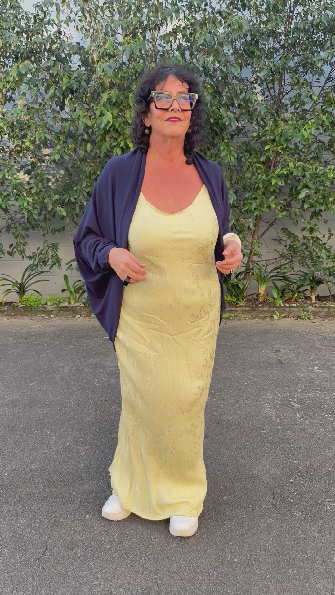 TCD Long Bias Slip Dress - Butter Yellow Satin