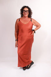 TCD TCD Long Bias Slip - Copper Satin Shop 0 = 14