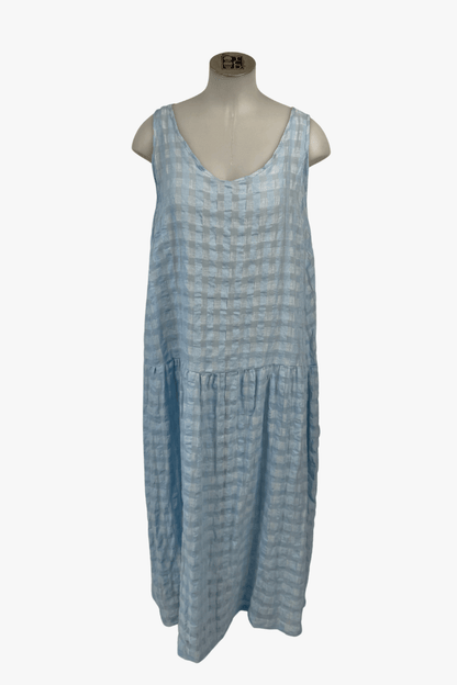 TCD TCD Second - Petticoat Dress - Baby Blue Check Shop L = 20 - 22