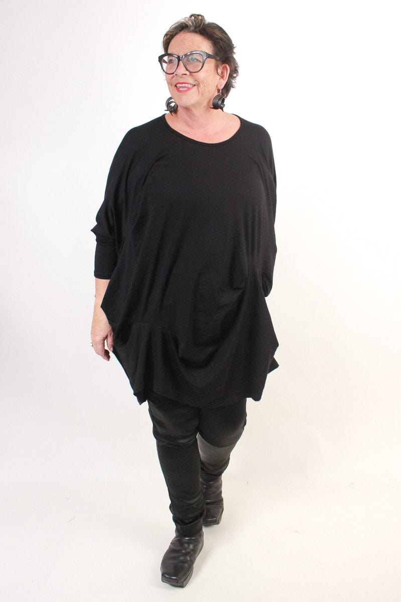 TCD TCD Subtraction Top - Black knit Shop O/S = 14 - 24