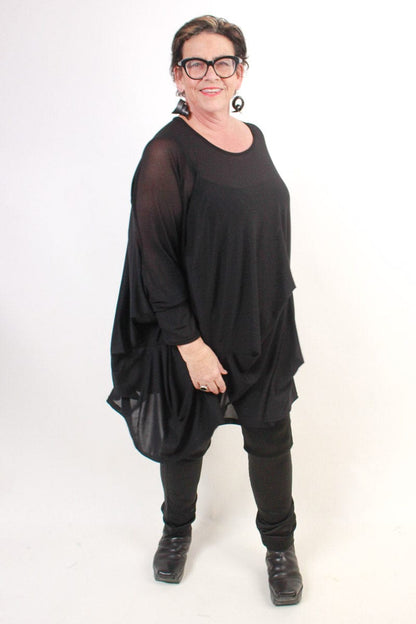 TCD TCD Subtraction Top - Black Mesh Shop O/S = 14 - 24