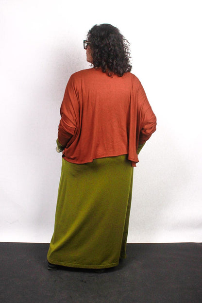 TCD TCD Lockdown Crop - Cinnamon Rib Knit Shop One Size = 14-24