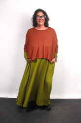 TCD TCD Lockdown Crop - Cinnamon Rib Knit Shop One Size = 14-24