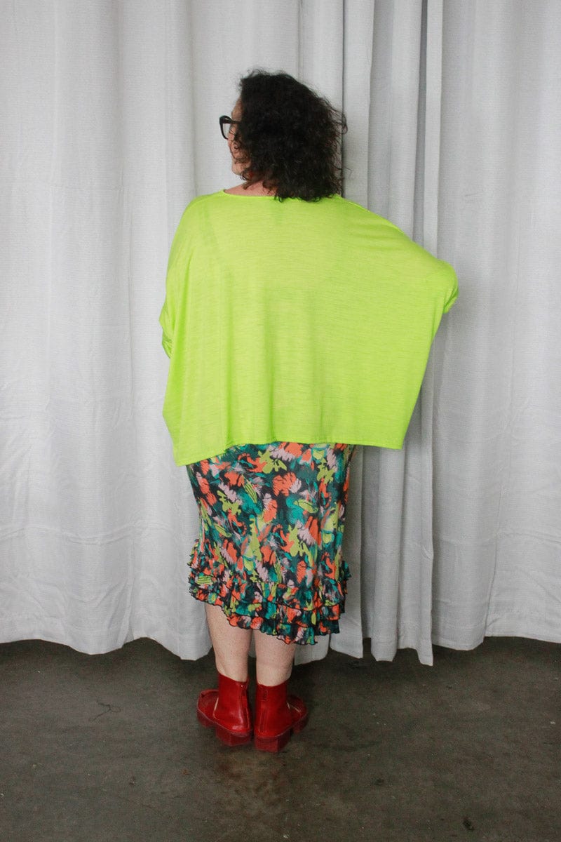 TCD TCD Lockdown Crop - Neon Green Merino Shop One Size = 14-24