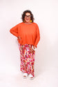 TCD TCD Lockdown Crop - Orange Viscose Shop One Size = 14-24