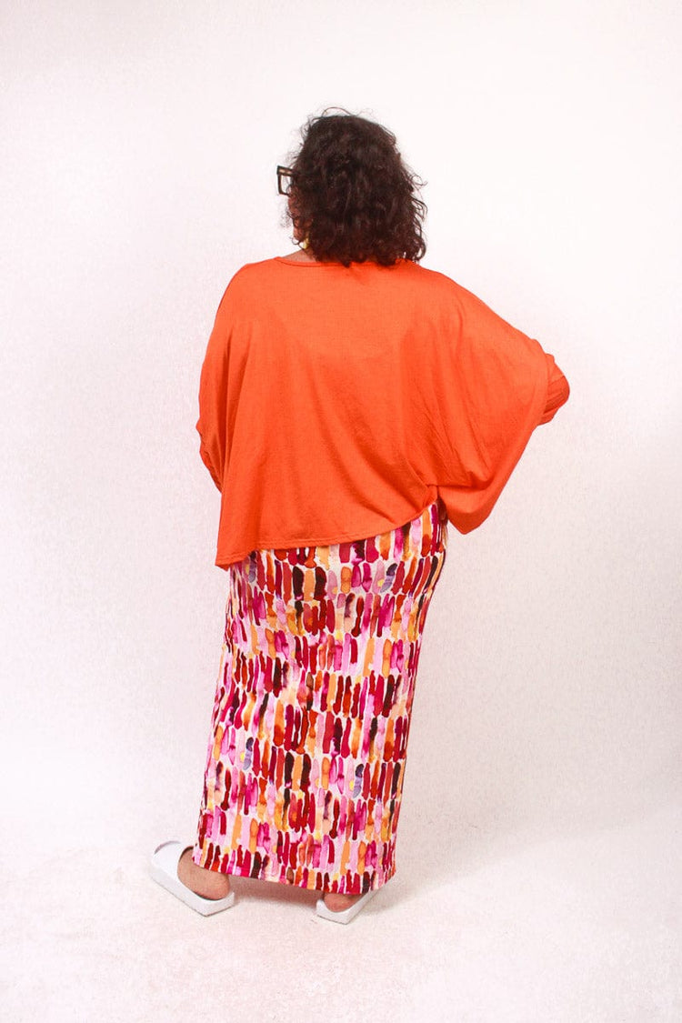 TCD TCD Lockdown Crop - Orange Viscose Shop One Size = 14-24