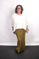 TCD TCD Lockdown Crop - Stone Rib Knit Shop One Size = 14-24
