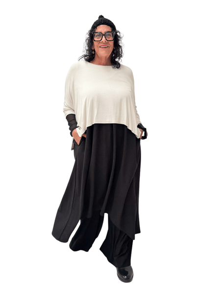 TCD TCD Lockdown Crop - Stone Rib Knit Shop One Size = 14-24