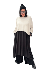 TCD TCD Lockdown Crop - Stone Rib Knit Shop One Size = 14-24