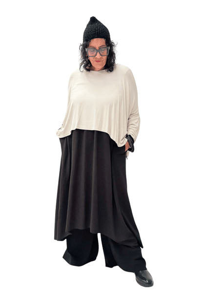TCD TCD Lockdown Crop - Stone Rib Knit Shop One Size = 14-24