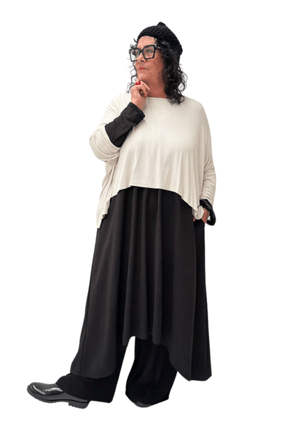 TCD TCD Lockdown Crop - Stone Rib Knit Shop One Size = 14-24