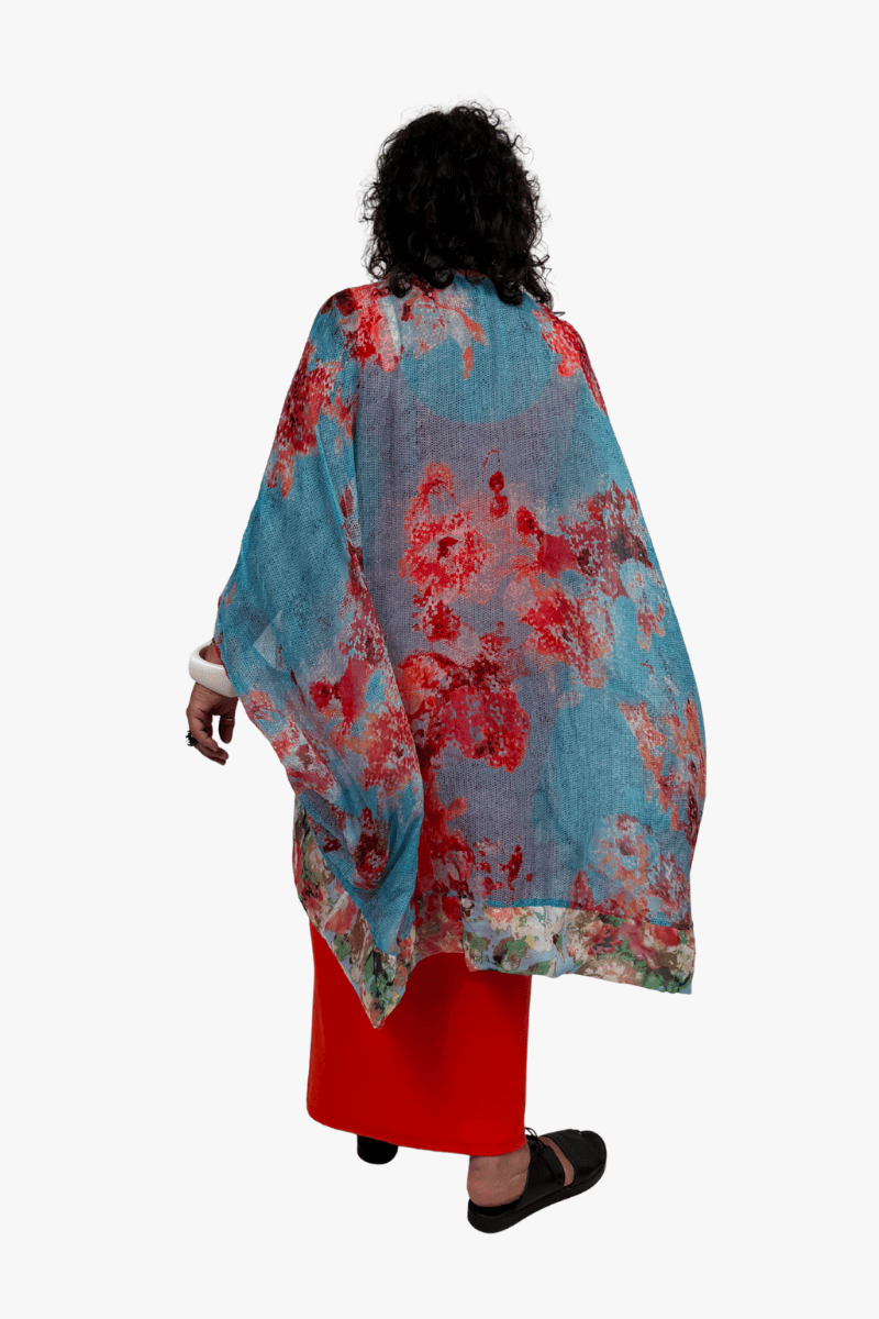 TCD TCD Mod Top - Silk Turq Print Shop One Size = 14-24