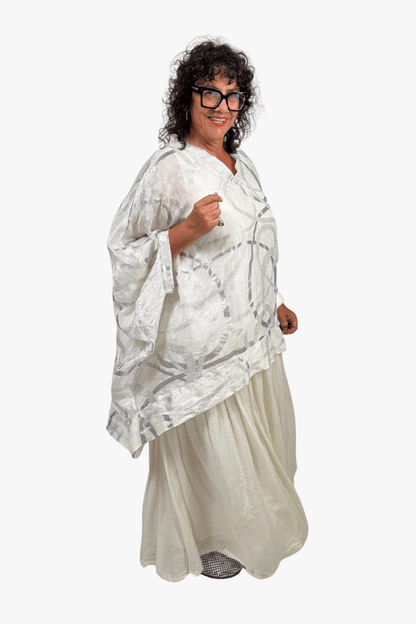 TCD TCD Mod Top - Silver ring and spots Shop One Size = 14-24