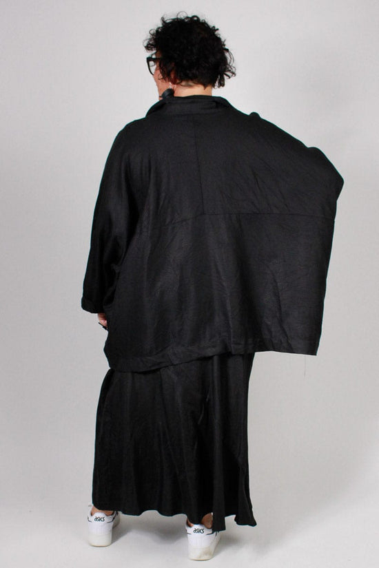 TCD TCD Boxy Linen Jacket - Black Twill Shop OS = 14-24