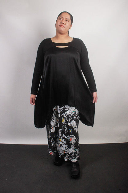 TCD TCD Athena Tunic - Black Satin Shop
