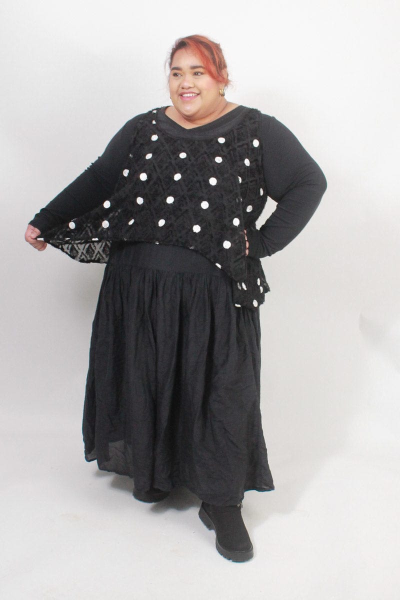 TCD TCD Crop Athena Tunic - Black Spots Shop