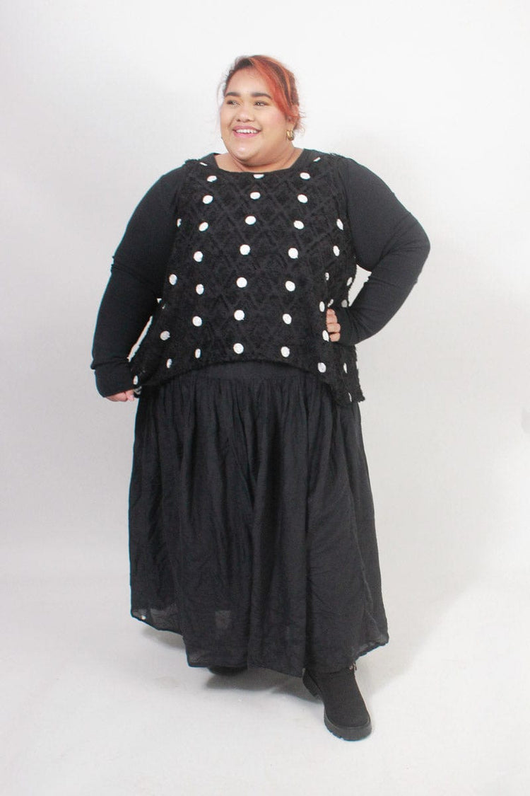 TCD TCD Crop Athena Tunic - Black Spots Shop