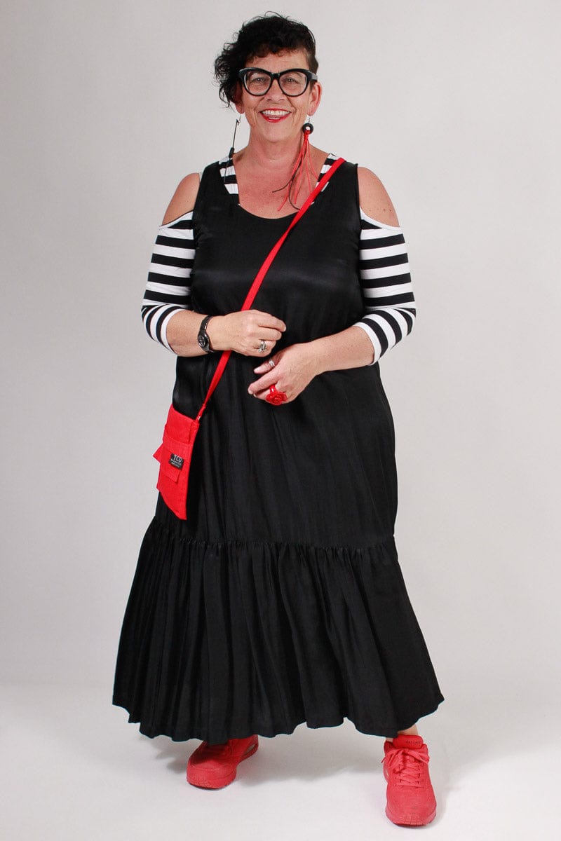 TCD TCD Cut Out Mia - Black &amp; White Stripes Shop