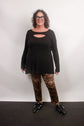 TCD TCD Dihlia Top - Black Viscose Knit Shop