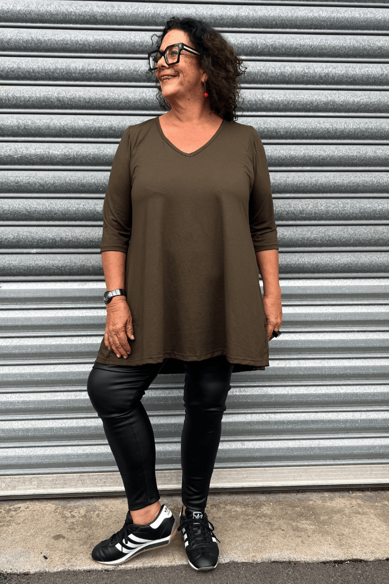 TCD TCD Evie Tee (T-Shirt) - Khaki Shop