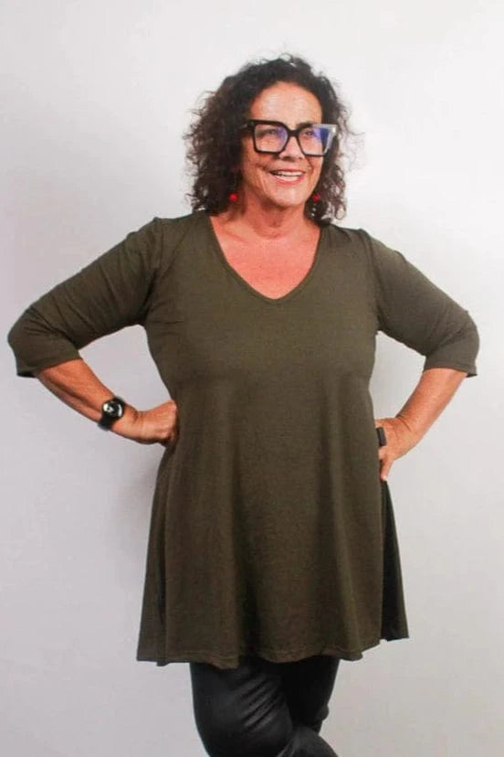 TCD TCD Evie Tee (T-Shirt) - Khaki (LUCKY LAST - SML ) Shop