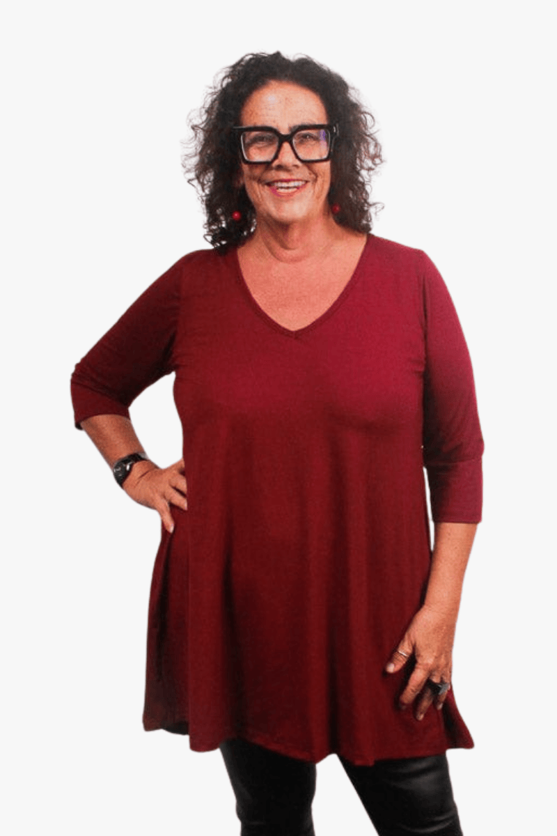 TCD TCD Evie Tee (T-Shirt) - Merlot Shop