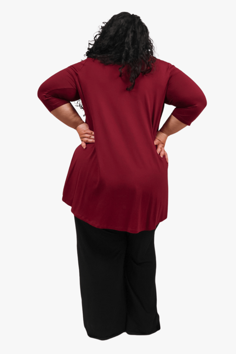 TCD TCD Evie Tee (T-Shirt) - Merlot Shop