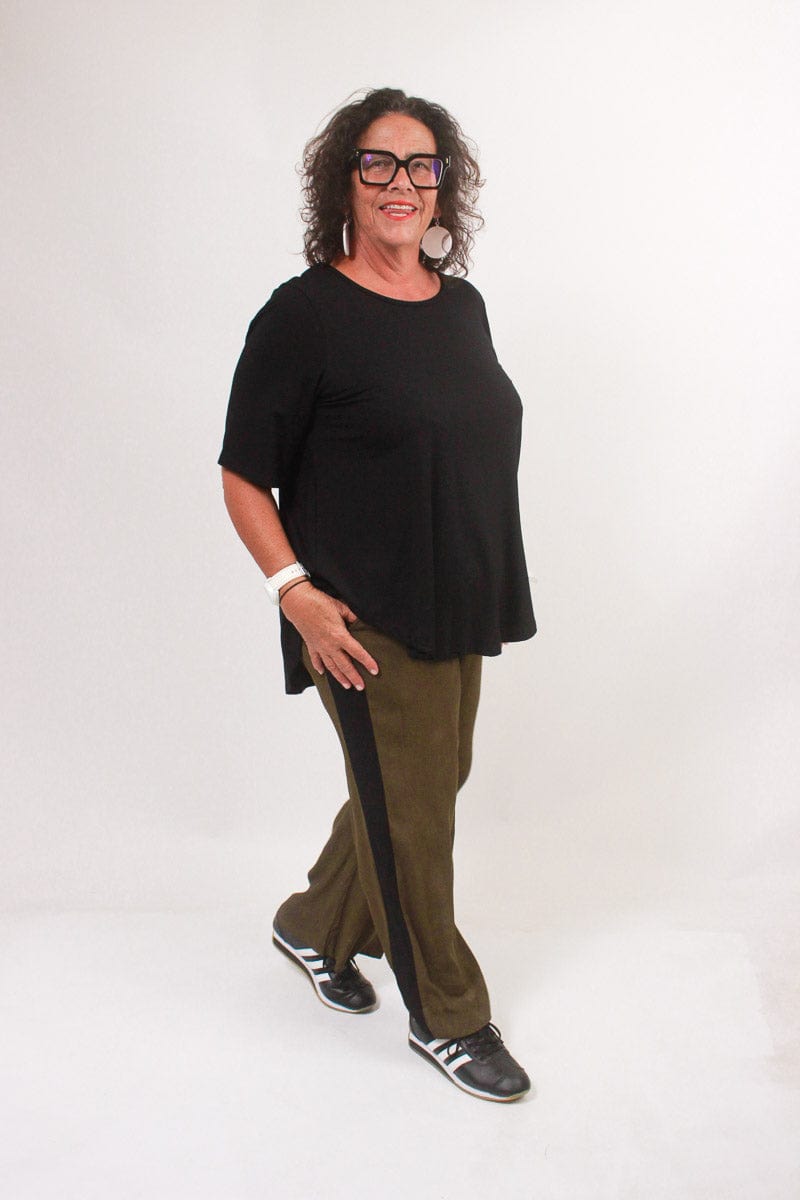 TCD TCD EXCLUSIZE Athleisure Pant - Khaki/Black Stripe Shop