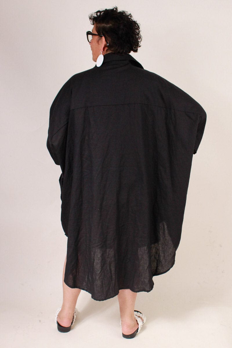 TCD TCD Georgie Shirt - Black Linen Shop
