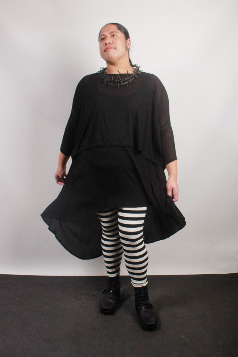 TCD TCD Leggings - Big Stripe B&amp;W Shop