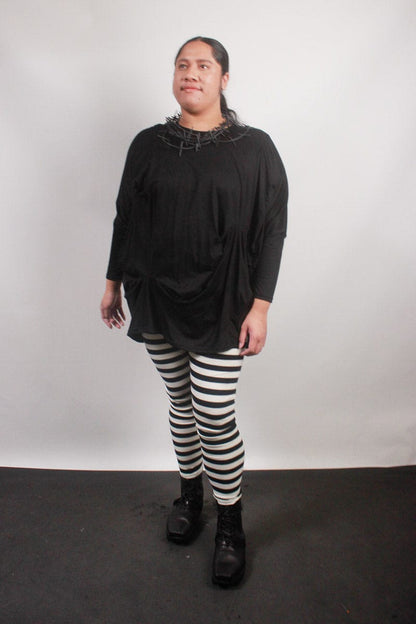 TCD TCD Leggings - Big Stripe B&amp;W Shop