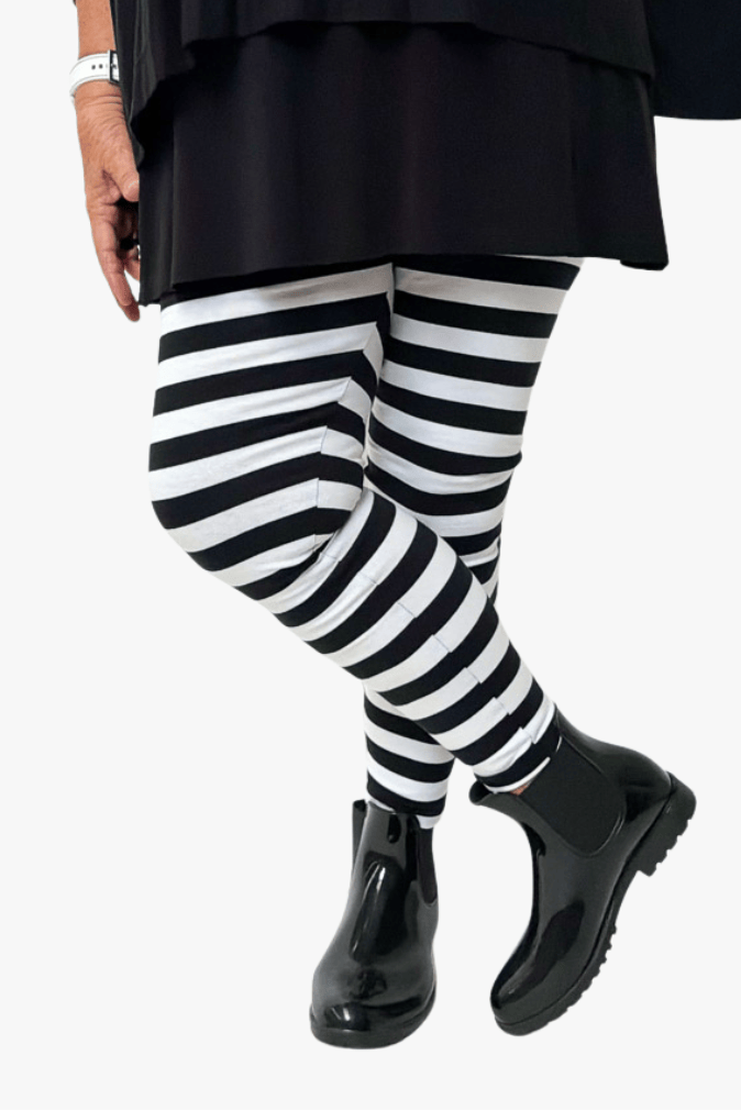 TCD TCD Leggings - Big Stripe B&amp;W Shop