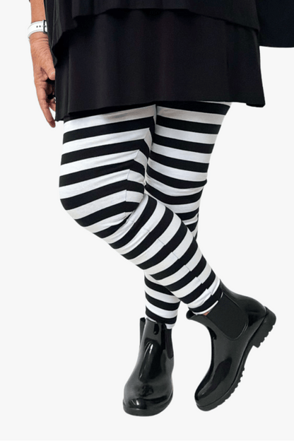 TCD TCD Leggings - Big Stripe B&amp;W Shop