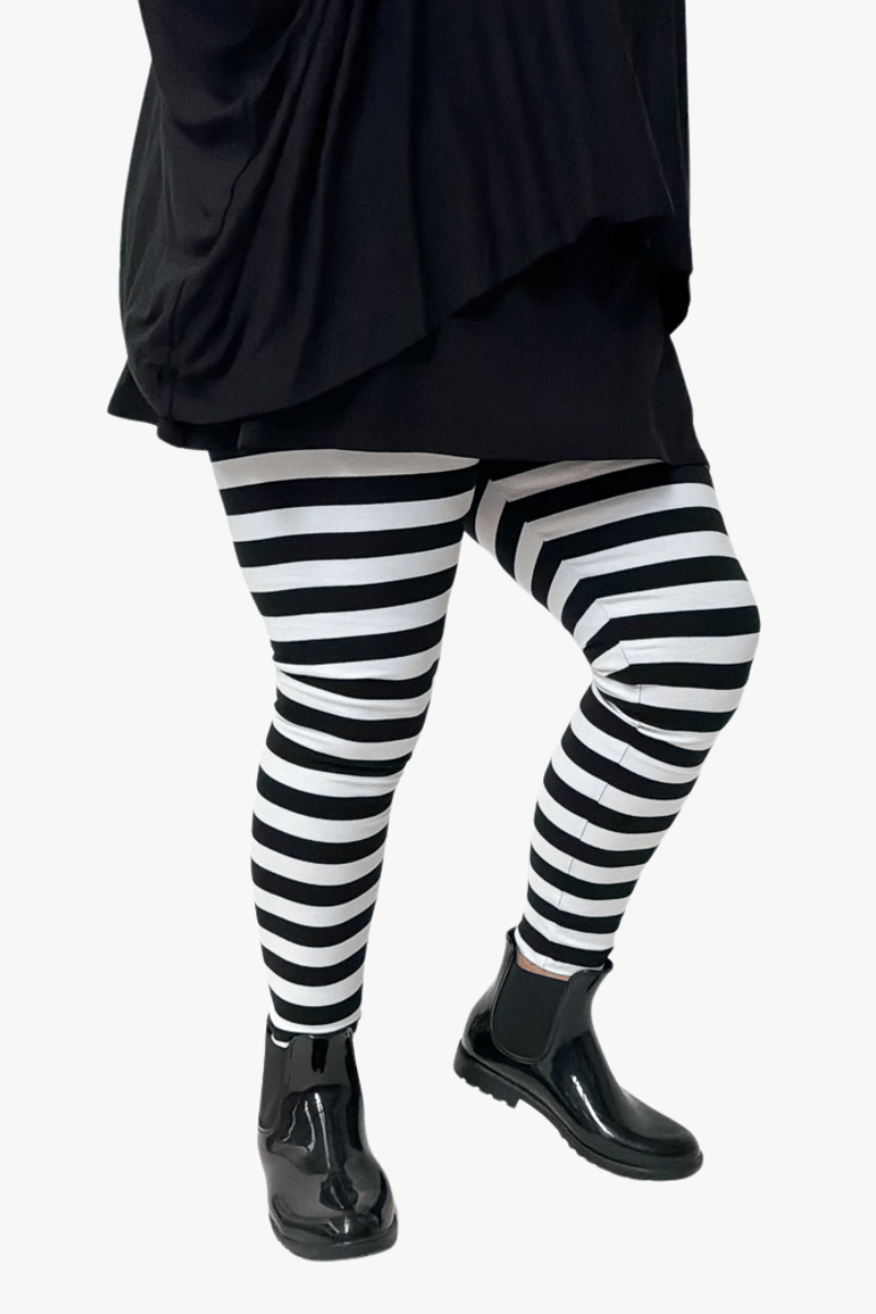 TCD TCD Leggings - Big Stripe B&amp;W Shop