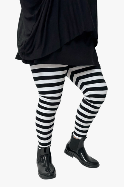TCD TCD Leggings - Big Stripe B&amp;W Shop