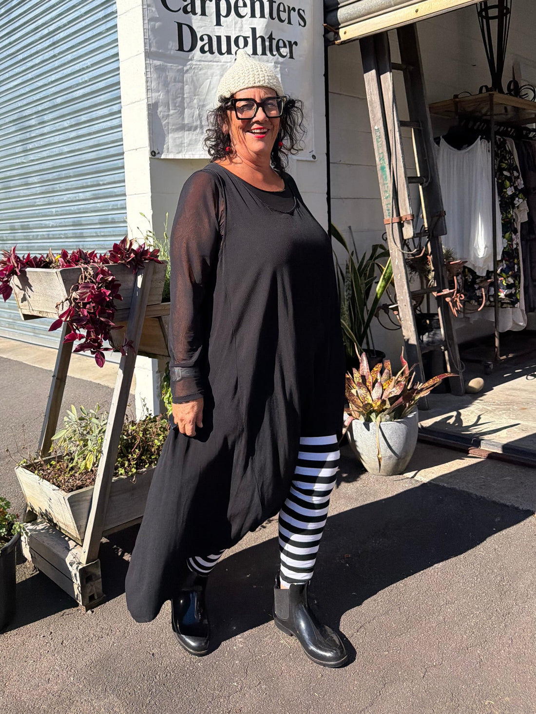 TCD TCD Leggings - Big Stripe B&amp;W Shop