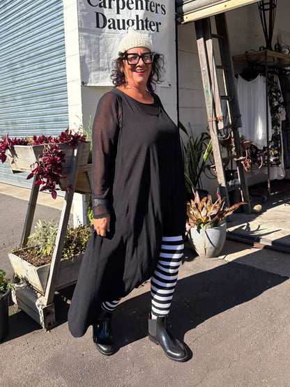TCD TCD Leggings - Big Stripe B&amp;W Shop