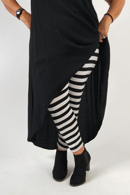 TCD TCD Leggings - Big Stripe B&amp;W Shop