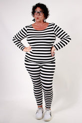 TCD TCD Leggings - Big Stripe B&W Shop