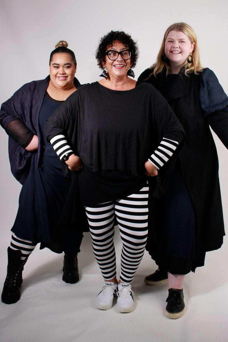 TCD TCD Leggings - Big Stripe B&amp;W Shop