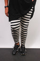 TCD TCD Leggings - Big Stripe Cream/Black Shop