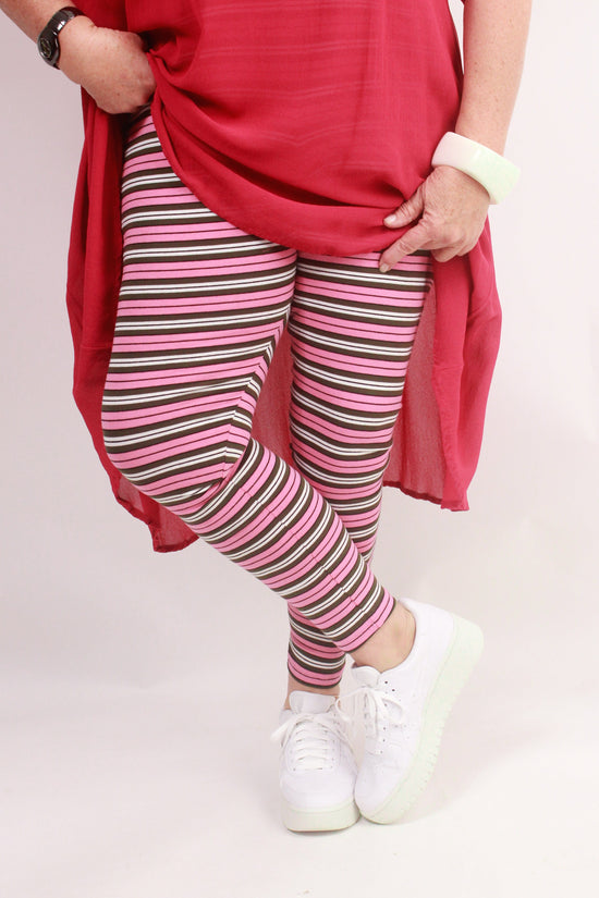 TCD TCD Leggings - Neapolitan Stripe Shop