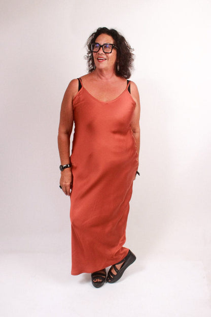 TCD TCD Long Bias Slip - Copper Satin Shop