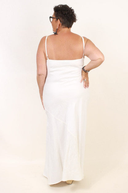 TCD TCD Long Flounce Bias Slip - Cream Shop
