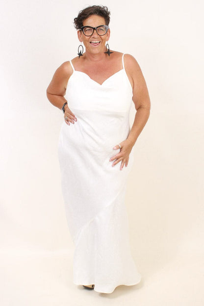 TCD TCD Long Flounce Bias Slip - Cream Shop