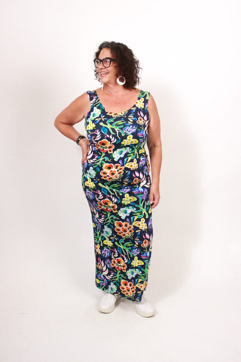 TCD TCD Long La Bella - Navy Floral Print Shop