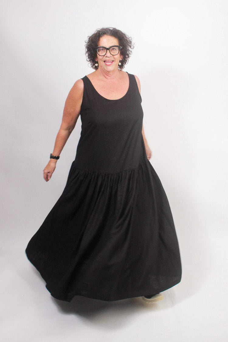 TCD TCD Petticoat - Black Viscose Linen Shop