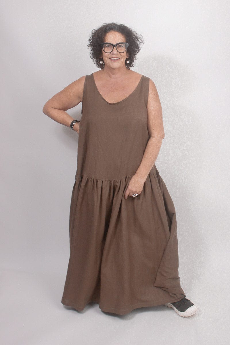 TCD TCD Petticoat - Brown Viscose Linen Shop